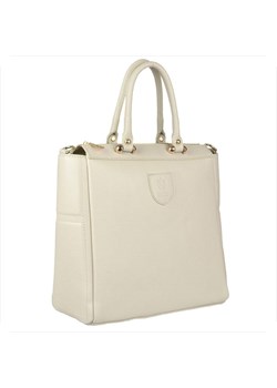 Elegancka skórzana torebka kuferek jasny beż ze sklepu melon.pl w kategorii Kuferki - zdjęcie 188914979