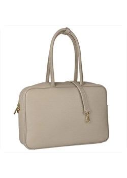 Elegancka skórzana torebka beżowa kuferek borse in pelle ze sklepu melon.pl w kategorii Kuferki - zdjęcie 188915037