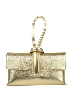 Torebka złota wizytowa skóra naturalna vezze ze sklepu melon.pl w kategorii Kopertówki - zdjęcie 188915266