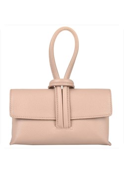 Torebka róż pudrowy wizytowa skóra naturalna borse in pelle ze sklepu melon.pl w kategorii Kopertówki - zdjęcie 188915305