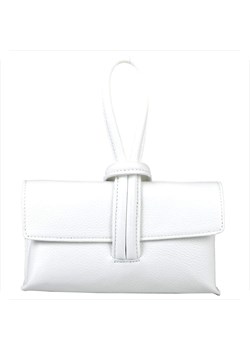 Torebka biała wizytowa skóra naturalna borse in pelle ze sklepu melon.pl w kategorii Kopertówki - zdjęcie 188915345