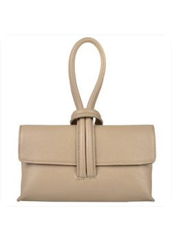 Torebka beżowa wizytowa skóra naturalna borse in pelle ze sklepu melon.pl w kategorii Kopertówki - zdjęcie 188915447