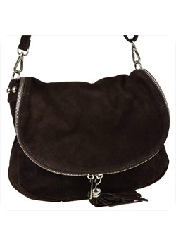 Zamszowa skórzana listonoszka brąz czekolada ze sklepu melon.pl w kategorii Listonoszki - zdjęcie 188915487