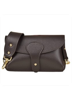 Vera pelle mała torebka brąz czekolada listonoszka skóra nat ze sklepu melon.pl w kategorii Listonoszki - zdjęcie 188915779