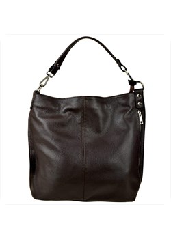 Torebka skórzana na ramię brąz czekolada xl ze sklepu melon.pl w kategorii Listonoszki - zdjęcie 188915817