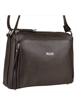 Modna skórzana torebka czekolada vezze ze sklepu melon.pl w kategorii Listonoszki - zdjęcie 188916169