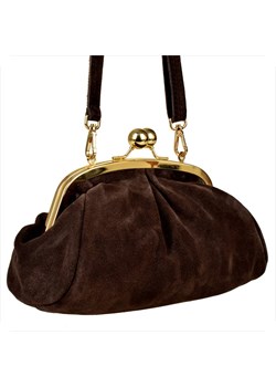 Borse in pelle mała torebka retro skóra nat zamszowa czekolada brąz ze sklepu melon.pl w kategorii Listonoszki - zdjęcie 188916208