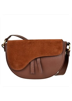 Borse in pelle torebka ze skóry naturalnej listonoszka brązowa z ze sklepu melon.pl w kategorii Listonoszki - zdjęcie 188916239