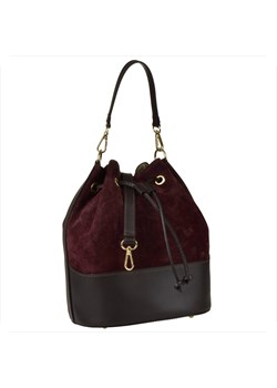 Borse in pelle torebka ze skóry naturalnej licowej i zamszowej ze sklepu melon.pl w kategorii Torebki worki - zdjęcie 188916257