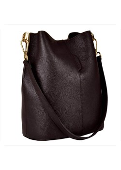 Vezze torebka ze skóry naturalnej worek brąz czekolada ze sklepu melon.pl w kategorii Torebki worki - zdjęcie 188916327