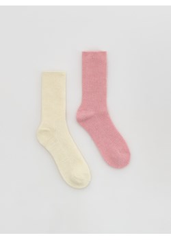 Reserved - 2 pack skarpet - różowy ze sklepu Reserved w kategorii Skarpetki damskie - zdjęcie 188917105