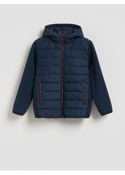Reserved - Ocieplana kurtka z kapturem - granatowy ze sklepu Reserved w kategorii Kurtki chłopięce - zdjęcie 188917127