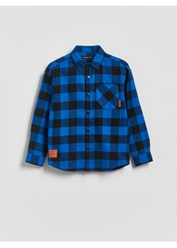 Reserved - Bawełniana koszula w kratę - niebieski ze sklepu Reserved w kategorii Koszule chłopięce - zdjęcie 188917255
