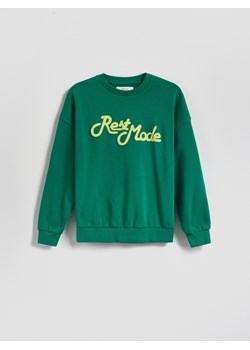 Reserved - Bluza oversize z nadrukiem - jasnozielony ze sklepu Reserved w kategorii Bluzy chłopięce - zdjęcie 188917315