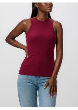 Reserved - Bawełniany top - bordowy ze sklepu Reserved w kategorii Bluzki damskie - zdjęcie 188917358