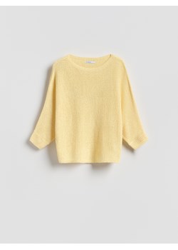 Reserved - Gładki sweter - jasnożółty ze sklepu Reserved w kategorii Swetry damskie - zdjęcie 188917377