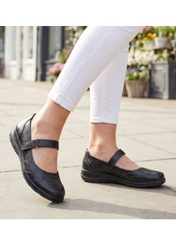 Czarne damskie półbuty na rzepy /G9-3 18703 T288/ ze sklepu Pantofelek24.pl w kategorii Półbuty damskie - zdjęcie 188917936