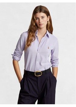 Polo Ralph Lauren Koszula Ls Knt Ox St 211924258001 Fioletowy Slim Fit ze sklepu MODIVO w kategorii Koszule damskie - zdjęcie 188922297