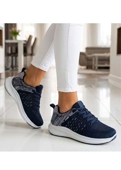 Sneakersy damskie granatowo różowe /C5-3 18698 T251/ ze sklepu Pantofelek24.pl w kategorii Buty sportowe damskie - zdjęcie 188923148