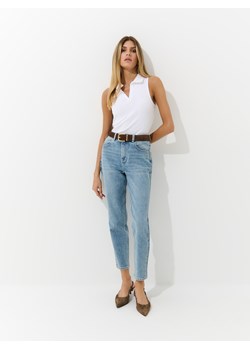 Mohito - Jeansy mom slim - niebieski ze sklepu Mohito w kategorii Jeansy damskie - zdjęcie 188928835