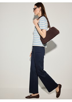 Mohito - Spodnie flare petite - granatowy ze sklepu Mohito w kategorii Spodnie damskie - zdjęcie 188929027