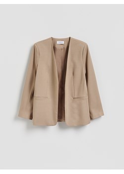 Reserved - Gładka marynarka - beżowy ze sklepu Reserved w kategorii Marynarki damskie - zdjęcie 188929545
