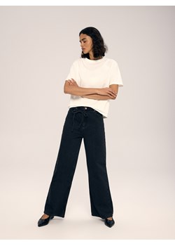 Reserved - Jeansy z paskiem - czarny ze sklepu Reserved w kategorii Jeansy damskie - zdjęcie 188929915