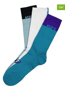 asics Skarpety (3 pary) w kolorze niebieskim ze sklepu Limango Polska w kategorii Skarpetki męskie - zdjęcie 188931905
