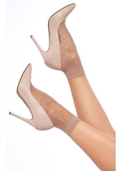 Skarpetki damskie tiulowe naturalne 12508 Checky 20 DEN, Kolor naturalny, Rozmiar uniwersalny, Knittex ze sklepu Intymna w kategorii Skarpetki damskie - zdjęcie 188932849