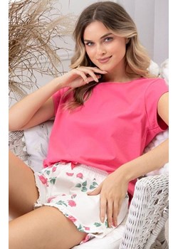Krótka piżama damska 1724 Valencja, Kolor śmietankowo-różowy, Rozmiar S, Leveza ze sklepu Intymna w kategorii Piżamy damskie - zdjęcie 188932886
