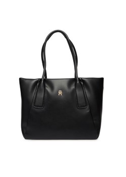 Torebka Tommy Hilfiger Th Essential Tote AW0AW18374 Czarny ze sklepu eobuwie.pl w kategorii Torby Shopper bag - zdjęcie 188934155