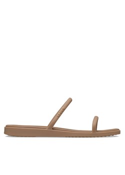 Klapki Crocs Miami Two Strap Sandal 209795 Brązowy ze sklepu eobuwie.pl w kategorii Klapki damskie - zdjęcie 188934245