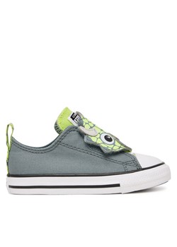 Converse Trampki Chuck Taylor All Star One Strap Dinos Easy-On A15901C Szary ze sklepu MODIVO w kategorii Trampki dziecięce - zdjęcie 188935368