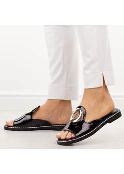 Czarne klapki damskie M.Daszyński 2266-5 ze sklepu suzana.pl w kategorii Klapki damskie - zdjęcie 188936675