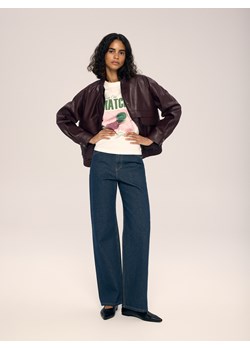 Reserved - Bawełniany t-shirt z nadrukiem - biały ze sklepu Reserved w kategorii Bluzki damskie - zdjęcie 188936928