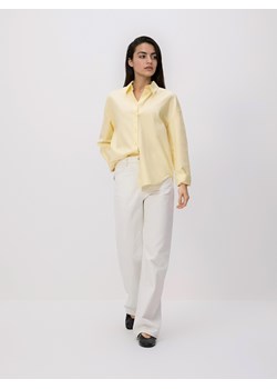 Reserved - Koszula z bawełny oxford - jasnożółty ze sklepu Reserved w kategorii Bluzki damskie - zdjęcie 188936988