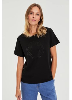 Bluzka z dżetami czarna ze sklepu Moodo.pl w kategorii Bluzki damskie - zdjęcie 188937148