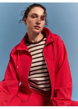 Mohito - Bawełniany longsleeve w paski - kremowy ze sklepu Mohito w kategorii Bluzki damskie - zdjęcie 188938659