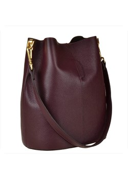 Vezze torebka ze skóry naturalnej worek bordo ze sklepu melon.pl w kategorii Torebki worki - zdjęcie 188938878
