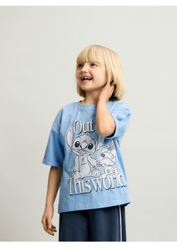 Reserved - T-shirt Lilo i Stitch - niebieski ze sklepu Reserved w kategorii Bluzki dziewczęce - zdjęcie 188939316