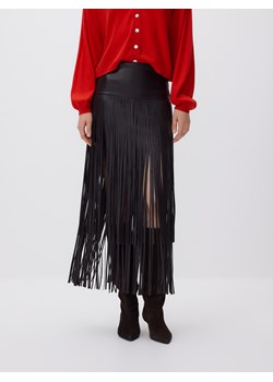 Reserved - Spódnica z frędzlami - ciemnobrązowy ze sklepu Reserved w kategorii Spódnice - zdjęcie 188939397
