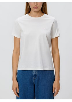 Reserved - T-shirt z sercem - złamana biel ze sklepu Reserved w kategorii Bluzki damskie - zdjęcie 188939447