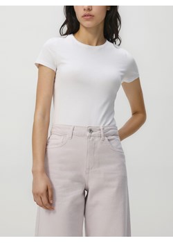 Reserved - T-shirt slim fit - biały ze sklepu Reserved w kategorii Bluzki damskie - zdjęcie 188939458