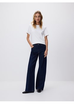 Reserved - Jeansy wide leg z przeszyciem - indigo jeans ze sklepu Reserved w kategorii Spodnie dziewczęce - zdjęcie 188939466