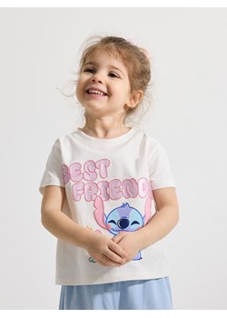 Reserved - T-shirt Lilo i Stitch - złamana biel ze sklepu Reserved w kategorii Bluzki dziewczęce - zdjęcie 188939586