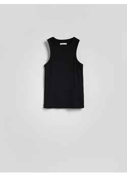 Reserved - Bawełniany top - czarny ze sklepu Reserved w kategorii Bluzki damskie - zdjęcie 188939856