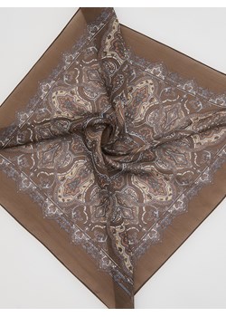 Reserved - Jedwabna apaszka - ciemnobrązowy ze sklepu Reserved w kategorii Szaliki i chusty damskie - zdjęcie 188939877