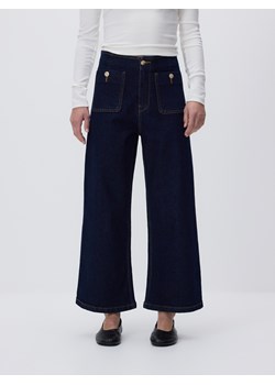 Reserved - Spodnie culotte - granatowy ze sklepu Reserved w kategorii Spodnie damskie - zdjęcie 188939907