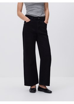 Reserved - Jeansy wide leg z krótszą nogawką - czarny ze sklepu Reserved w kategorii Jeansy damskie - zdjęcie 188939917