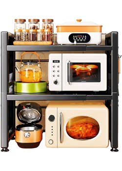 Joybos Półka kuchenna w kolorze czarnym - 67 x 80,5 x 12,6 cm ze sklepu Limango Polska w kategorii Regały i witryny - zdjęcie 188941506